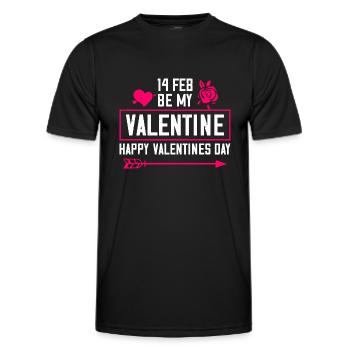 Alles Gute zum Valentinstag - Männer Funktions-T-Shirt - Schwarz - Vorne - AI Model Male 178 dark (178cm)