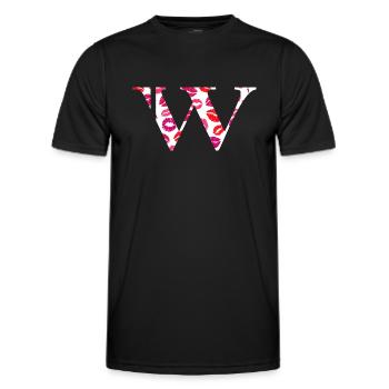 Brief mit Küssen - Männer Funktions-T-Shirt - Schwarz - Vorne - AI Model Male 178 dark (178cm)