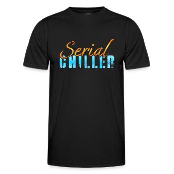 Serial Chiller - Men's Functional T-Shirt - black - Front - AI Model Male 178 dark (178cm)