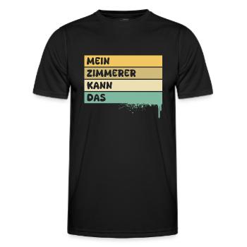 Zimmerer - Männer Funktions-T-Shirt - Schwarz - Vorne - AI Model Male 178 dark (178cm)