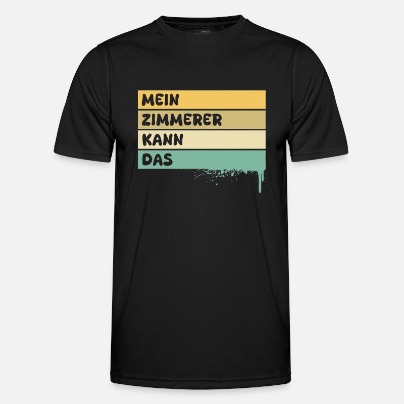 Zimmerer - Männer Funktions-T-Shirt - Schwarz