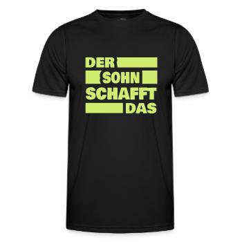 Sohn - Männer Funktions-T-Shirt - Schwarz - Vorne - AI Model Male 178 dark (178cm)
