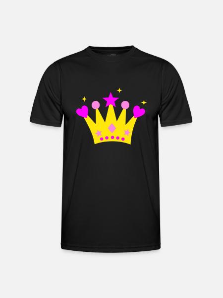 Krone - Männer Funktions-T-Shirt - Schwarz