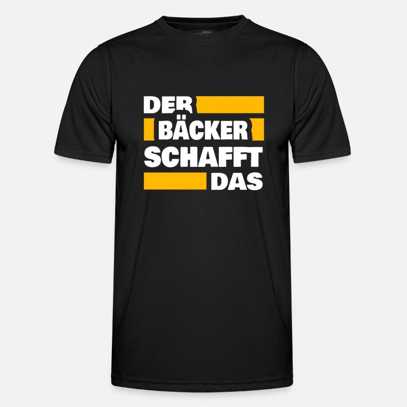 Baker as work - Men's Functional T-Shirt - black