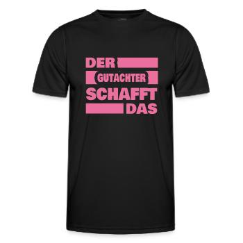 Évaluateur de travail - T-shirt sport Homme - noir - Devant - AI Model Male 178 dark (178cm)