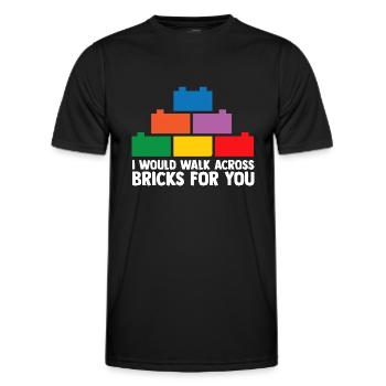 Brick Builder Brick Building Master Builder - Men's Functional T-Shirt - black - Front - AI Model Male 178 dark (178cm)