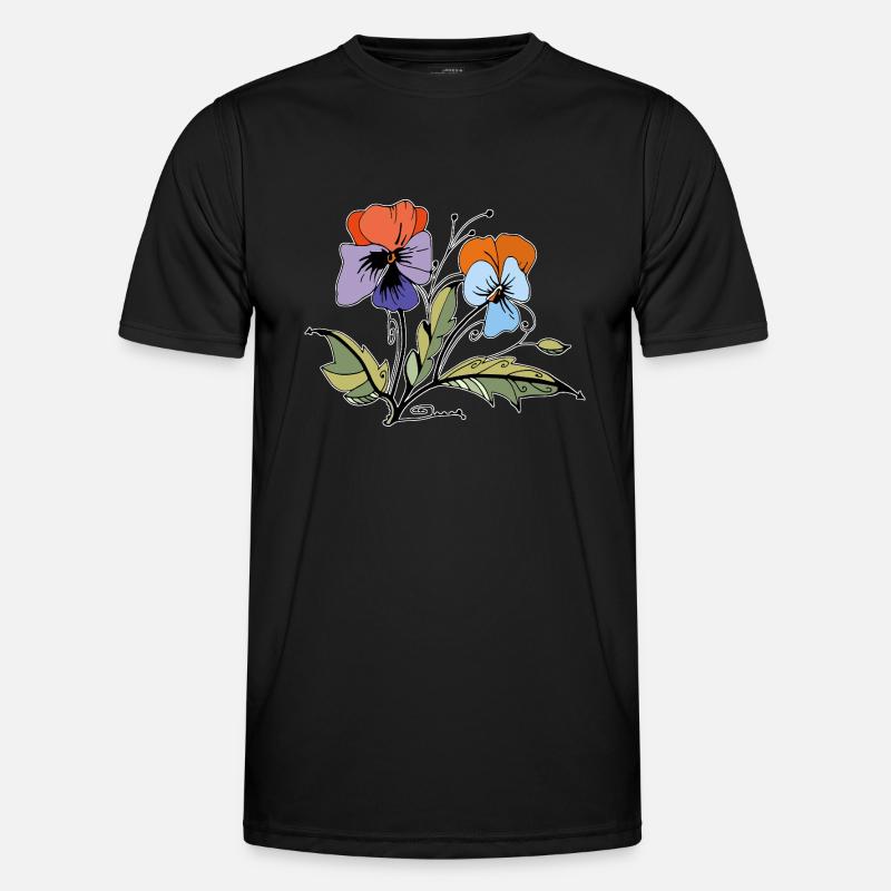 Flowers - Men's Functional T-Shirt - black