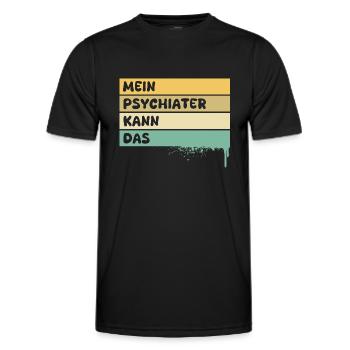 Profession Psychiatrist - Men's Functional T-Shirt - black - Front - AI Model Male 178 dark (178cm)