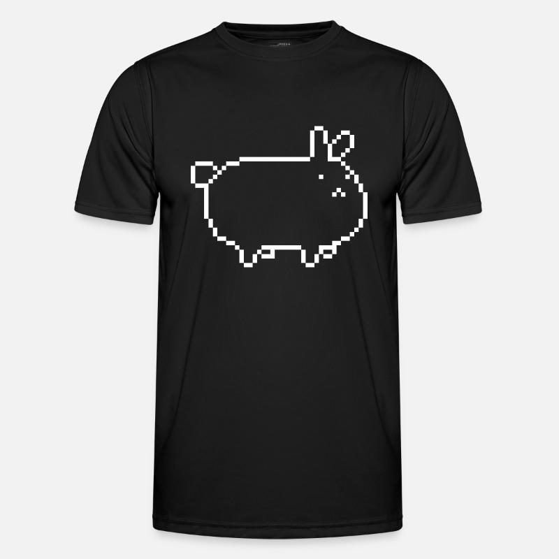 rabbit_pixel - Men's Functional T-Shirt - black