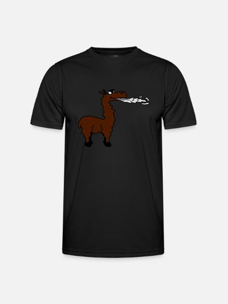 Spitting Llama - Men's Functional T-Shirt - black