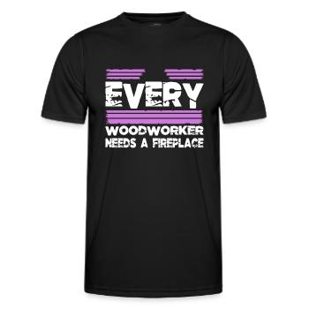 apprentice tree feller love - Men's Functional T-Shirt - black - Front - AI Model Male 178 dark (178cm)
