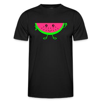 Melone - Männer Funktions-T-Shirt - Schwarz - Vorne - AI Model Male 178 dark (178cm)
