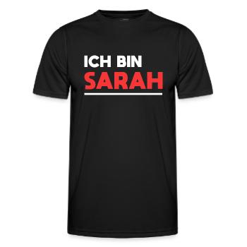 Sarah Name Spruch für stolze Sarahs - Männer Funktions-T-Shirt - Schwarz - Vorne - AI Model Male 178 dark (178cm)