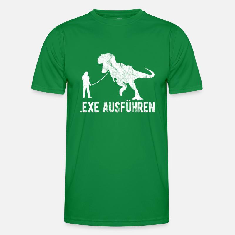 EXE Ausführen - Admin IT Mitarbeiter Design Geeks Männer Funktions-T-Shirt