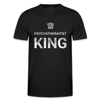 Psychotherapist King - Men's Functional T-Shirt - black - Front - AI Model Male 178 dark (178cm)