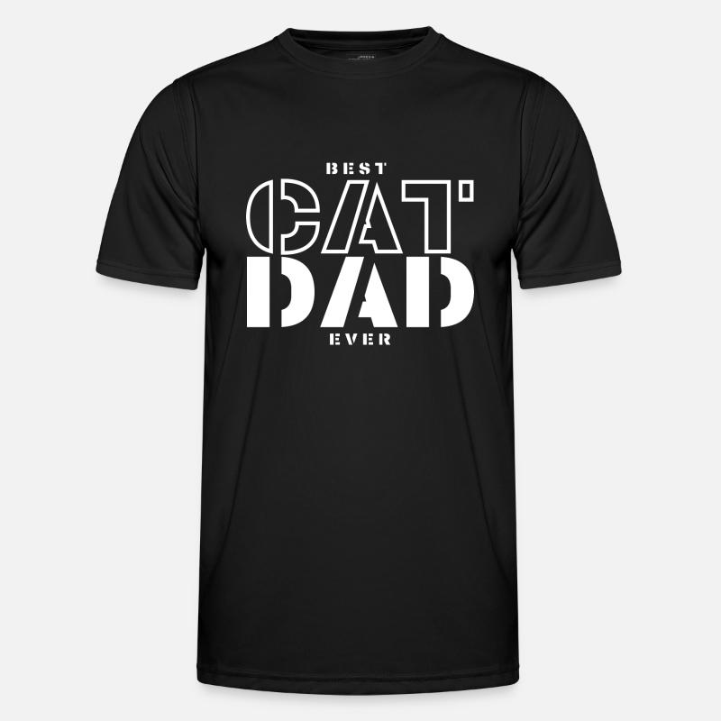 Daddy cat - Men's Functional T-Shirt - black