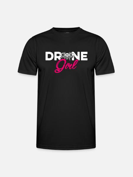Drone Girl Graphic Drone Flying Quadcopter Pilot R - Men's Functional T-Shirt - black