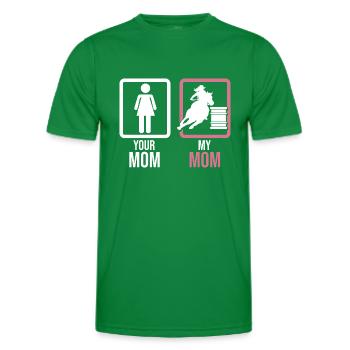 Ta maman Ma Maman Barrel Racer Cheval Femmes Rodéo Eve - T-shirt sport Homme - vert - Devant - AI Model Male 178 dark (178cm)
