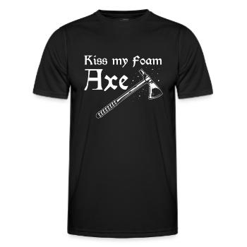 Role-playing game quote for Larper and Larp - Men's Functional T-Shirt - black - Front - AI Model Male 178 dark (178cm)