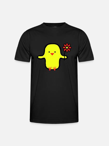 Cute Bird - Men's Functional T-Shirt - black