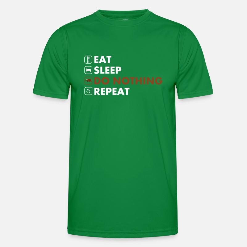 Sloth eat sleep do nothing repeat Men's Functional T-Shirt