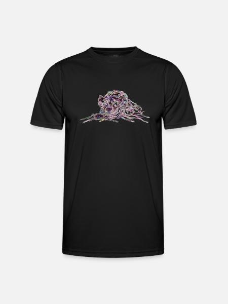 Hyäne Abstract - Männer Funktions-T-Shirt - Schwarz