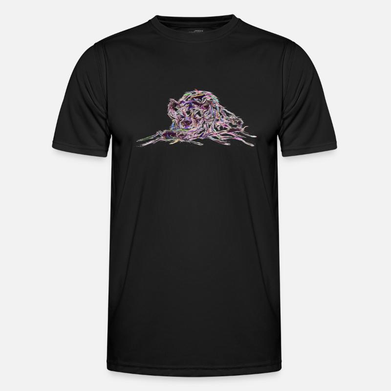 Hyäne Abstract - Männer Funktions-T-Shirt - Schwarz