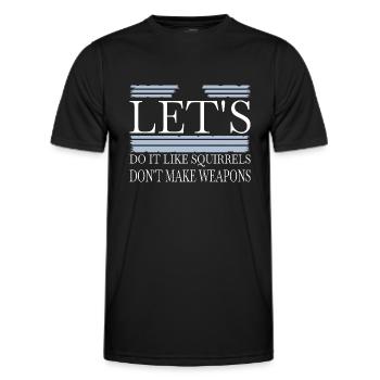 hippy jokes birthday present anti war - Men's Functional T-Shirt - black - Front - AI Model Male 178 dark (178cm)