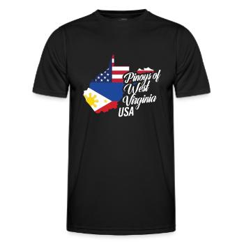 Filipinos from West Virginia Design for Fil-Ams - Men's Functional T-Shirt - black - Front - AI Model Male 178 dark (178cm)