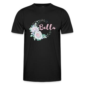 For Bella - Men's Functional T-Shirt - black - Front - AI Model Male 178 dark (178cm)