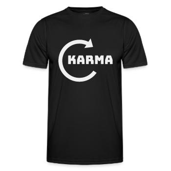 KARMA will return - Men's Functional T-Shirt - black - Front - AI Model Male 178 dark (178cm)