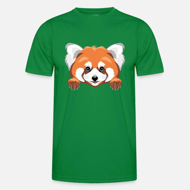 Coup d’œil mignon panda roux T-shirt sport Homme