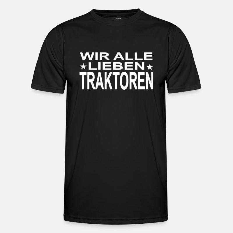 Traktor - Männer Funktions-T-Shirt - Schwarz