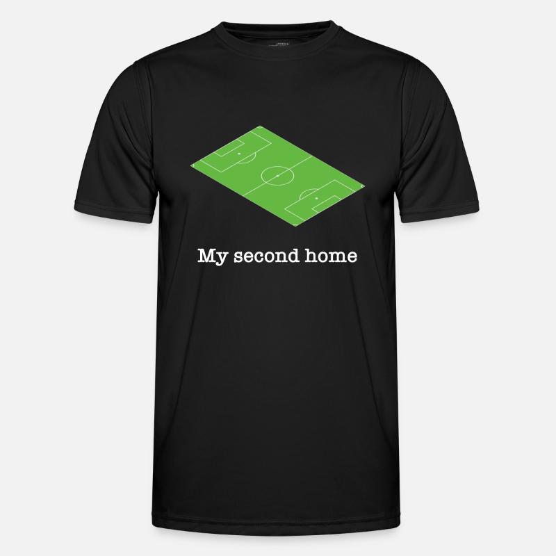 Fodbold Square Grøn Sjovt ordsprog - Funktionsshirt til herrer - sort