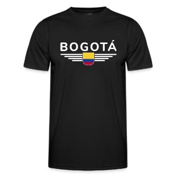 Bogotá Design – City of the Andes - Men's Functional T-Shirt - black - Front - AI Model Male 178 dark (178cm)