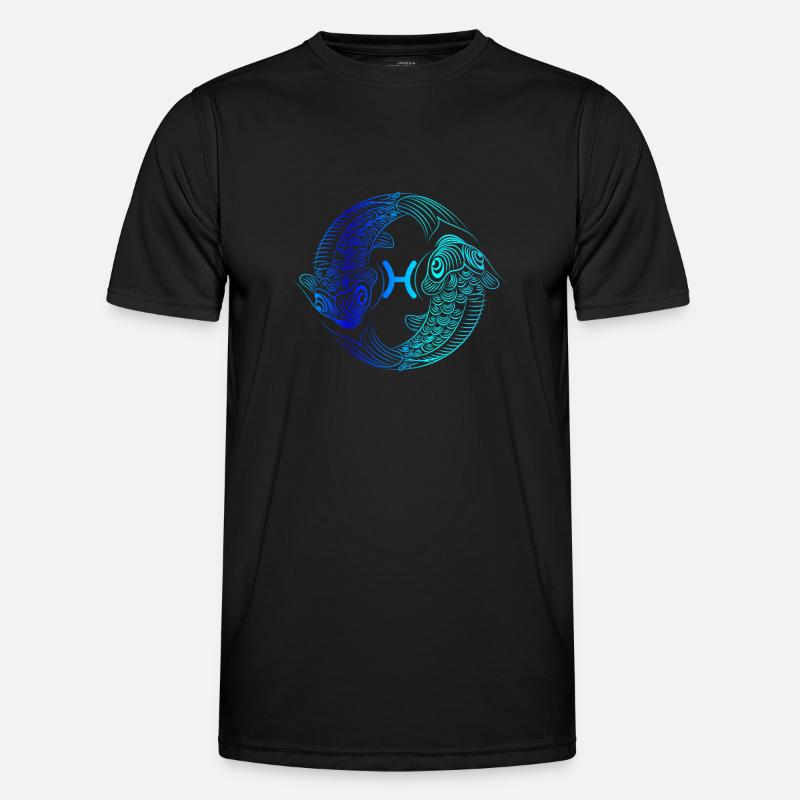 fische Zeichenfläche 1 - Männer Funktions-T-Shirt - Schwarz