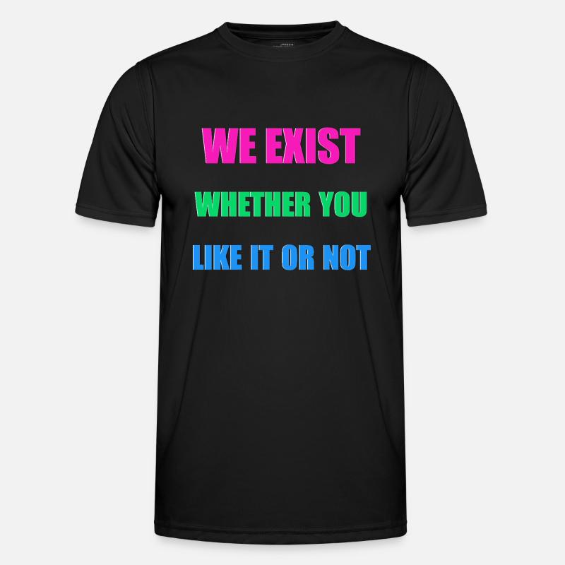 We Exist - Polysexual Flag Men's Functional T-Shirt