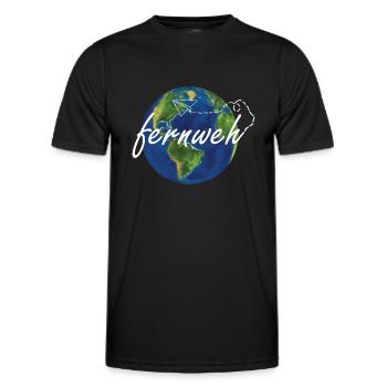 Fernweh - Männer Funktions-T-Shirt - Schwarz - Vorne - AI Model Male 178 dark (178cm)