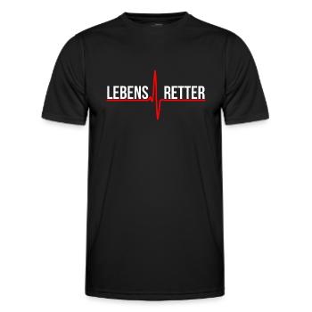 Lebensretter Sanitäter Rettungsdienst - Männer Funktions-T-Shirt - Schwarz - Vorne - AI Model Male 178 dark (178cm)