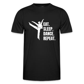 Dancing Sport Dance Sport Hobby Dancer Gift - Men's Functional T-Shirt - black - Front - AI Model Male 178 dark (178cm)