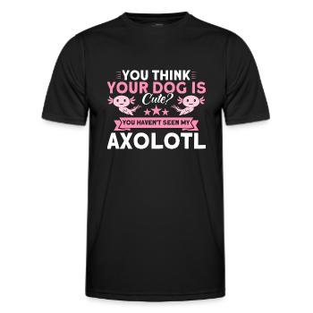Axolotl Axolotl Propriétaire Axolotl Amphibian Gift - T-shirt sport Homme - noir - Devant - AI Model Male 178 dark (178cm)