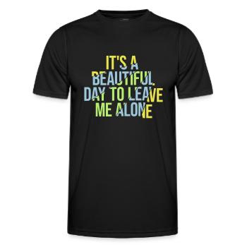 leave me alone day - Männer Funktions-T-Shirt - Schwarz - Vorne - AI Model Male 178 dark (178cm)