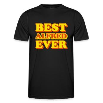 Alfred Vorname Witziges Geschenk - Männer Funktions-T-Shirt - Schwarz - Vorne - AI Model Male 178 dark (178cm)