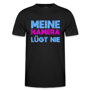 Meine Kamera Lügt Nie - Männer Funktions-T-Shirt - Schwarz - Vorne - AI Model Male 178 dark (178cm)