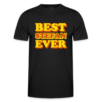 Stefan First Name Funny Gift - Men's Functional T-Shirt - black - Front - AI Model Male 178 dark (178cm)