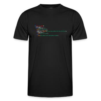 Coffee, Programming, Funny, Coffee - Men's Functional T-Shirt - black - Front - AI Model Male 178 dark (178cm)