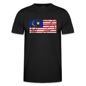 Malaysia als Malaysia - Männer Funktions-T-Shirt - Schwarz - Vorne - AI Model Male 178 dark (178cm)