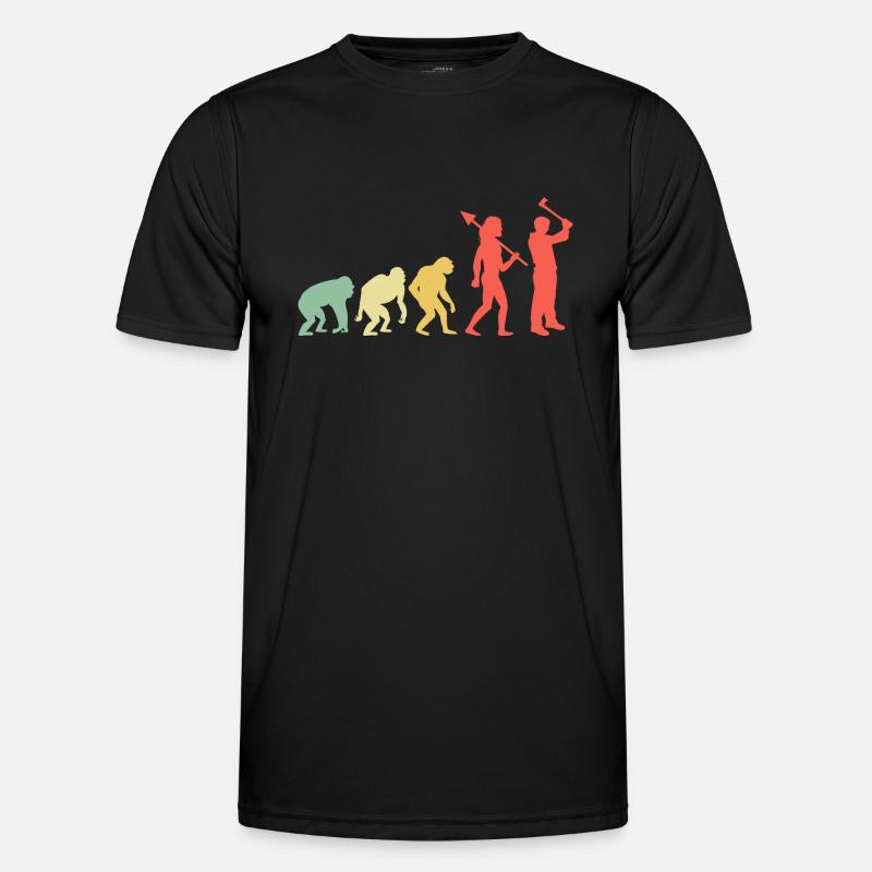 Entwicklung Axtwurfziel Beilwerfer - Männer Funktions-T-Shirt - Schwarz