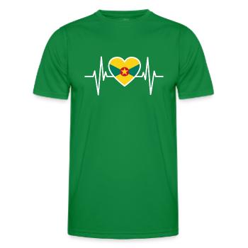 Grenada Flagge Kreolisch Antillen Geschenk - Männer Funktions-T-Shirt - Kelly Green - Vorne - AI Model Male 178 dark (178cm)