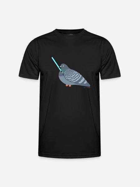 Jedi Pigeon Friend - pigeon - Men's Functional T-Shirt - black